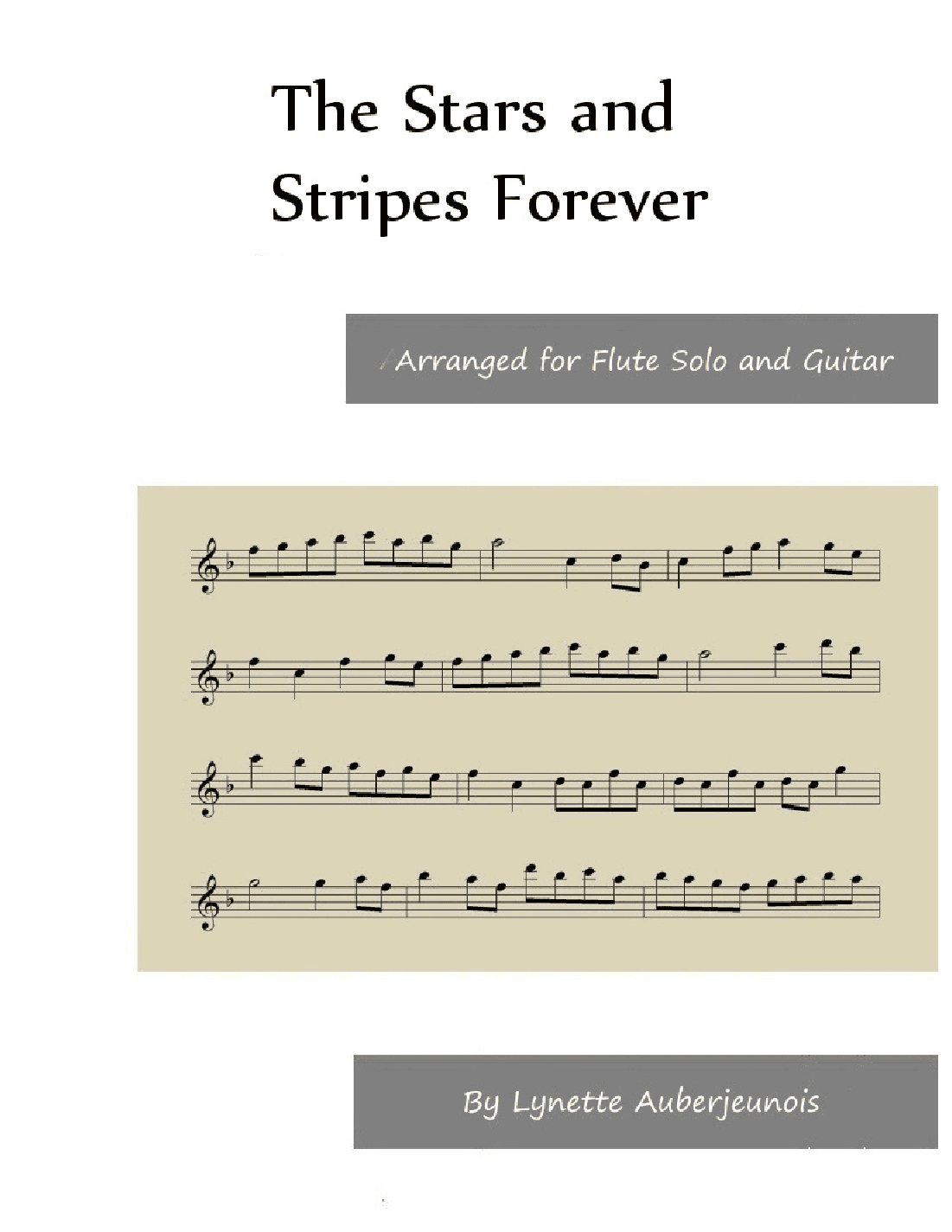 The Stars and Stripes Forever - Flute Solo with Guitar Chords (arr. Lynette Auberjeunois)