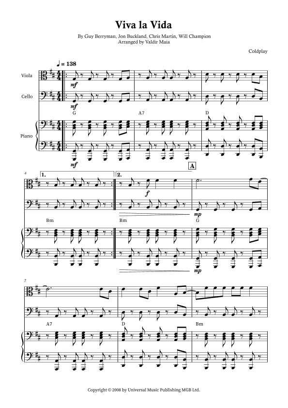 Viva La Vida (arr. Valdir Maia)