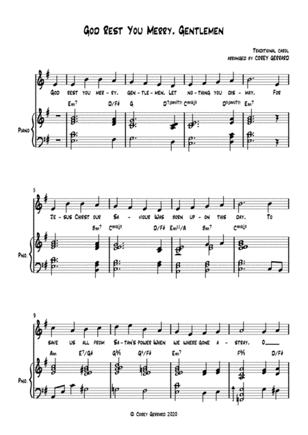God Rest You Merry, Gentlemen (arr. Corey Gerrard)