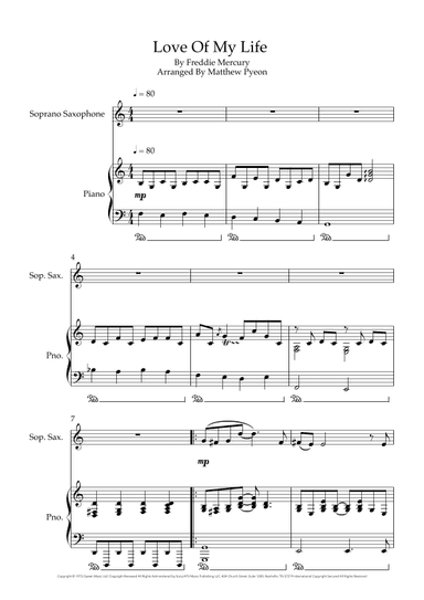 Love Of My Life (arr. Matthew pyeon)
