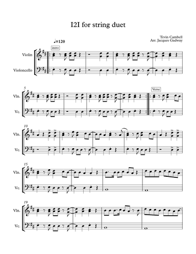 I 2 I (arr. Jacques Gadway)