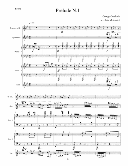 Prelude N.1 by Gershwin (arr. Asia Meirovich)