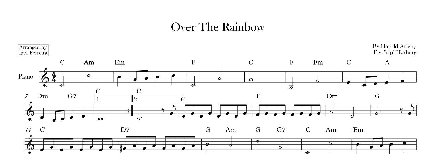 Over The Rainbow (arr. Igor Ferreira)