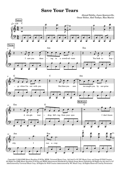 Save Your Tears (arr. Anacrusa)