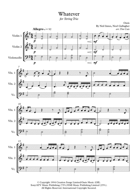Whatever (arr. Tim Cais)
