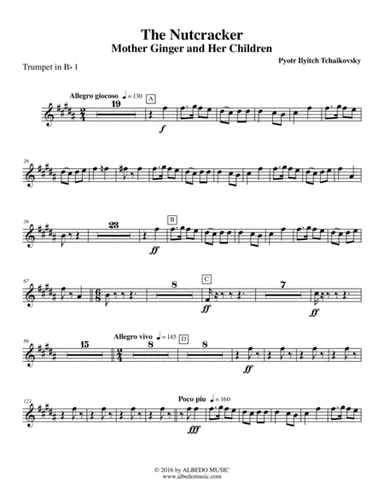 The Nutcracker, Mother Ginger and Her Children, Polichinelles - Trumpet in Bb 1 (Transposed Part) (arr. Doug Clyde)