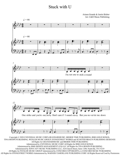 Stuck With U (arr. C&D Music Publishing)