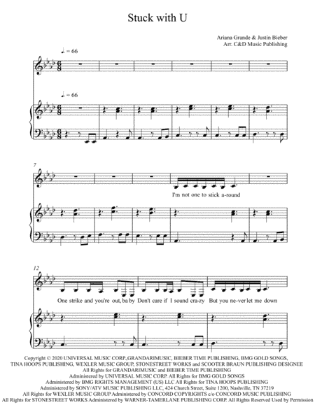 Stuck With U (arr. C&D Music Publishing)