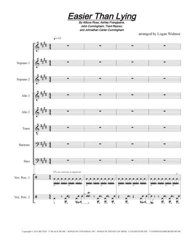 Easier Than Lying (arr. Logan Widmor)