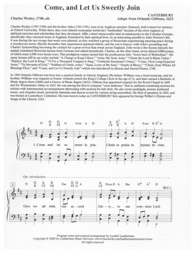 Come, and Let Us Sweetly Join (arr. Lyndell Leatherman)