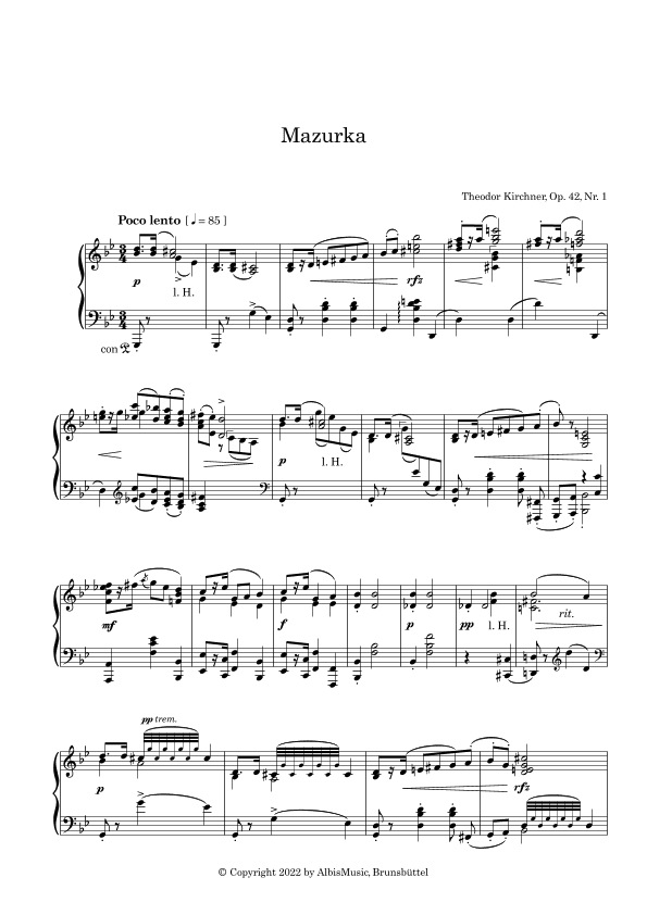 Mazurka op. 42 No. 11