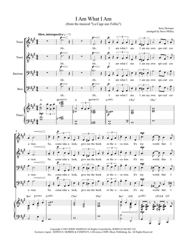 I Am What I Am (arr. Steve Milloy)