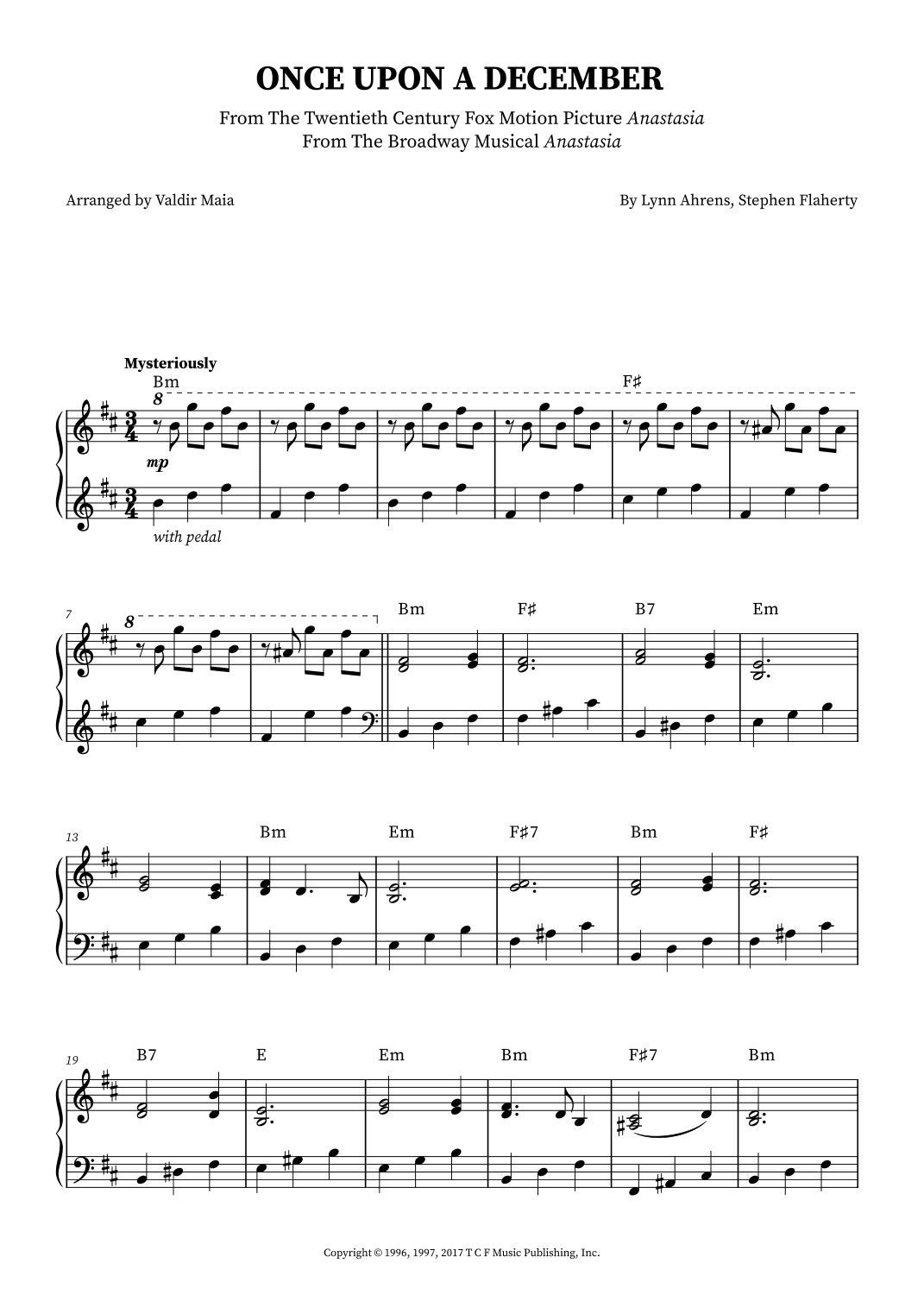 Once Upon A December (arr. Valdir Maia)