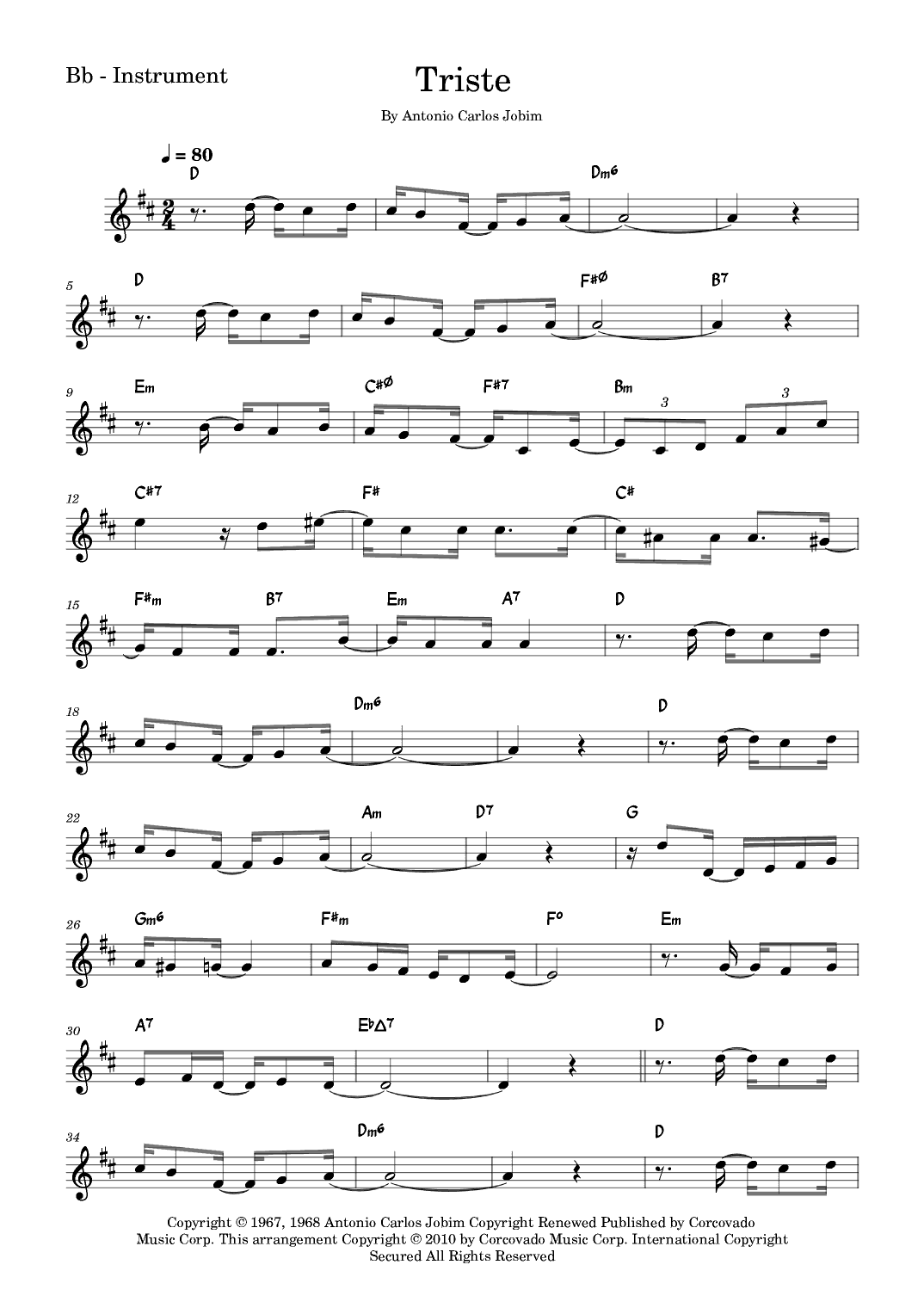 Triste (arr. Fabio Eduardo de Oliveira)