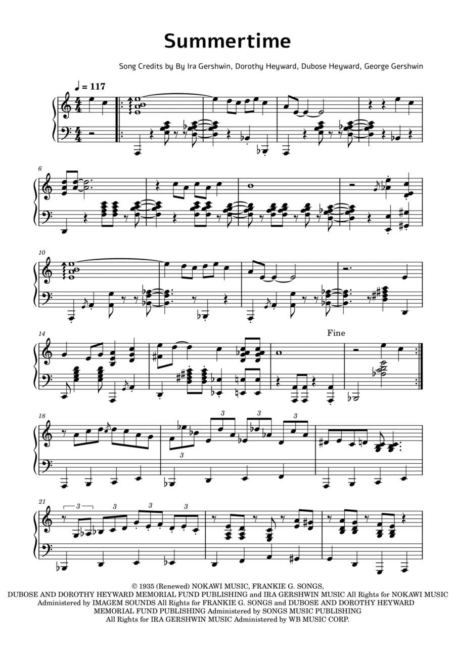 Summertime (arr. Funtom)