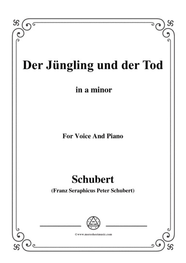 Schubert-Der Jüngling und der Tod,in a minor,D.545,for Voice and Piano (arr. MSM)