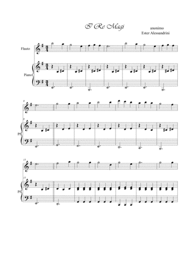 I Re Magi. Flute and piano (arr. Ester Alessandrini)