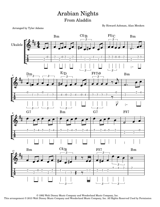 Arabian Nights (arr. Tyler Adams)