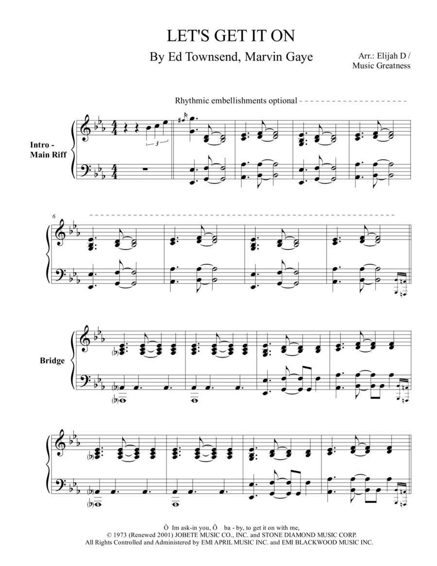 Let's Get It On (arr. Music Greatness)