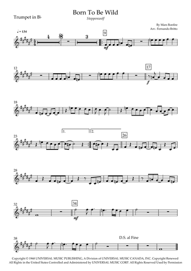 Born To Be Wild (arr. Fernando Britto)