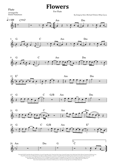 Flowers (arr. Daniel Nakamura)