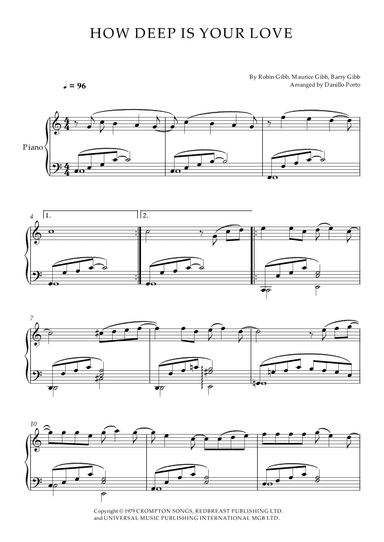 How Deep Is Your Love (arr. Danillo Porto)