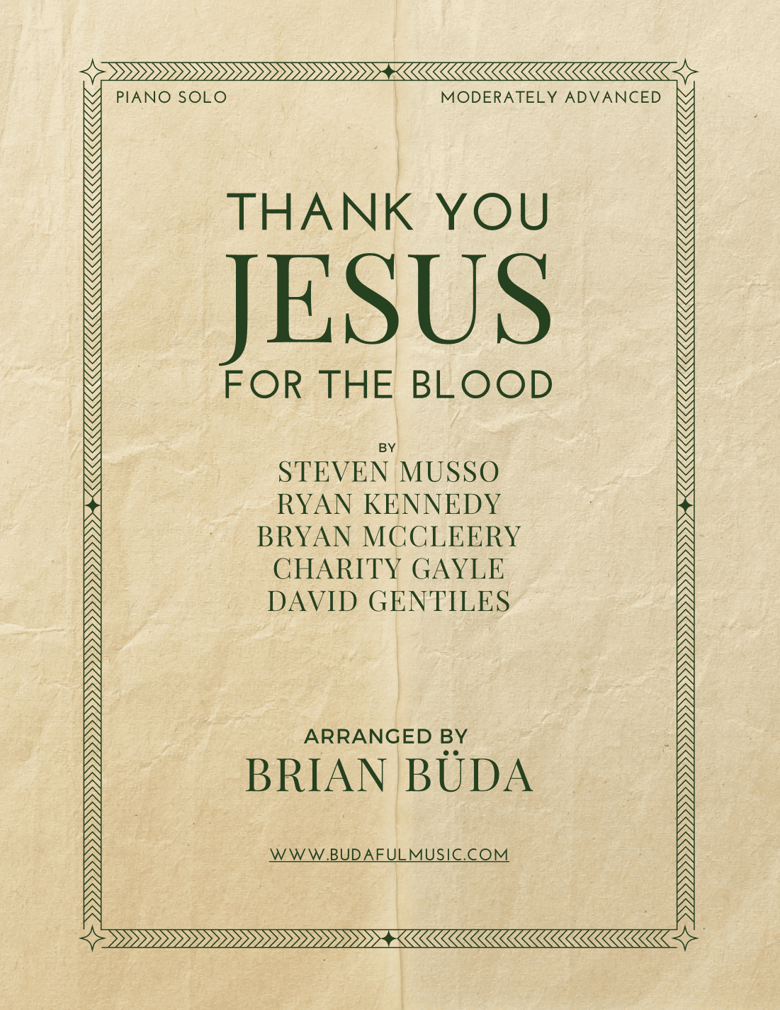 Thank You Jesus For The Blood (arr. Brian Buda)