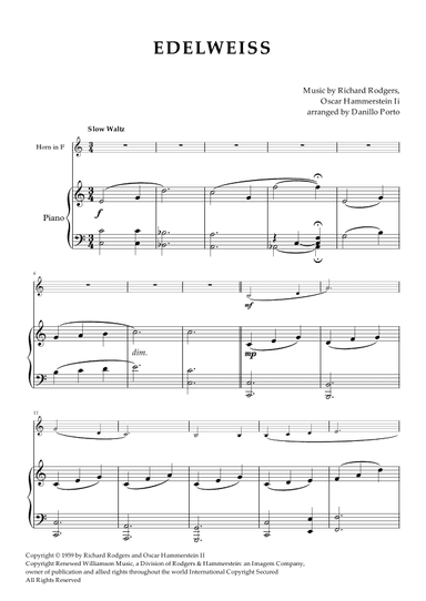 Edelweiss (arr. Danillo Porto)