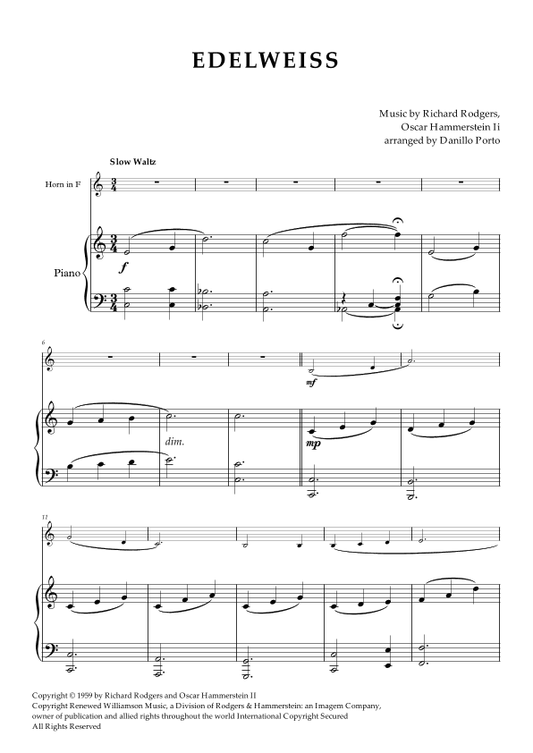 Edelweiss (arr. Danillo Porto)