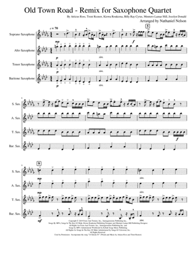 Old Town Road (remix) (arr. Nathaniel Nelson)