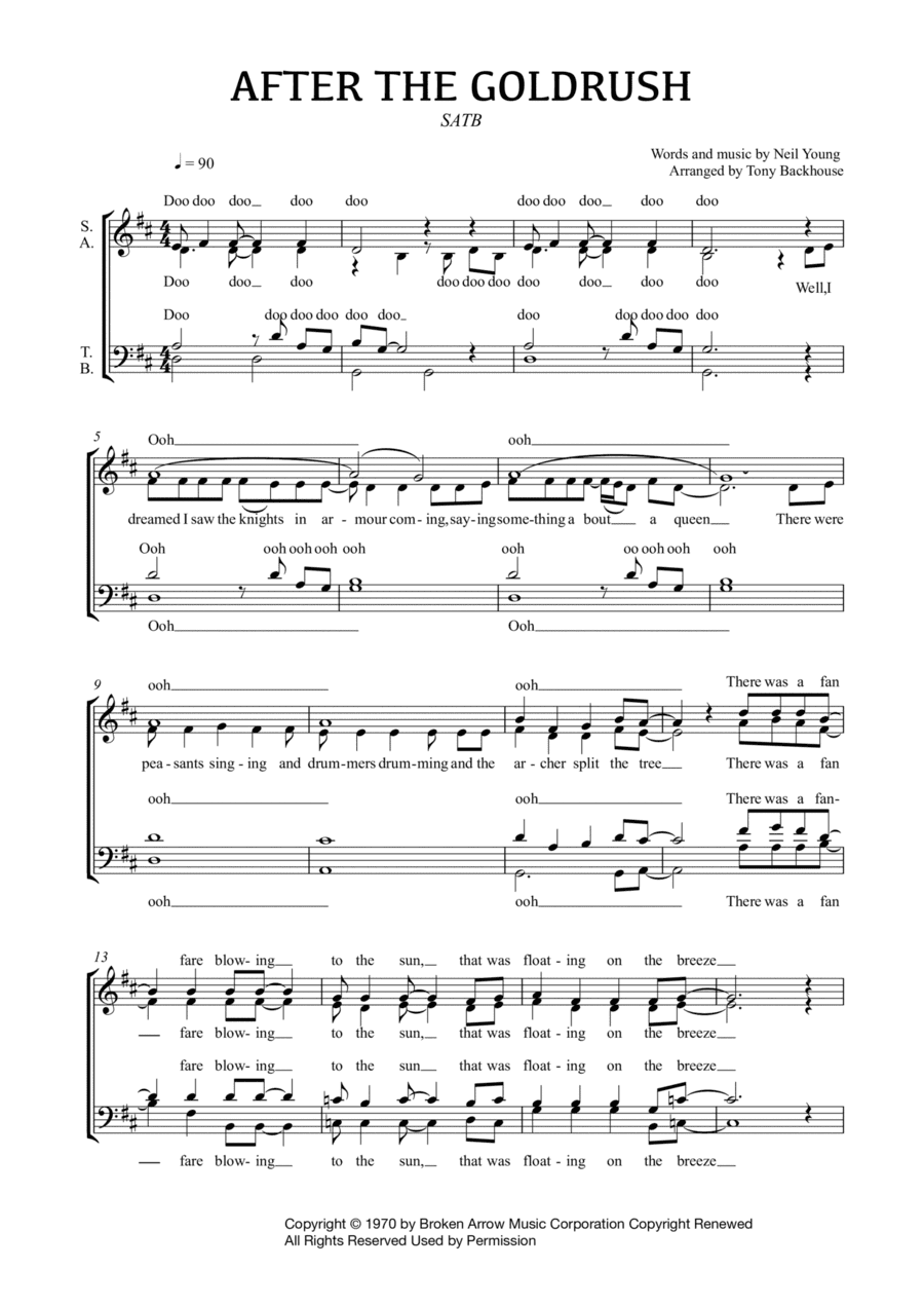 After The Gold Rush (arr. Tony Backhouse)