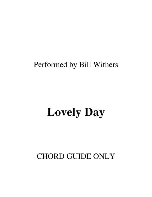 Lovely Day (arr. RWM)