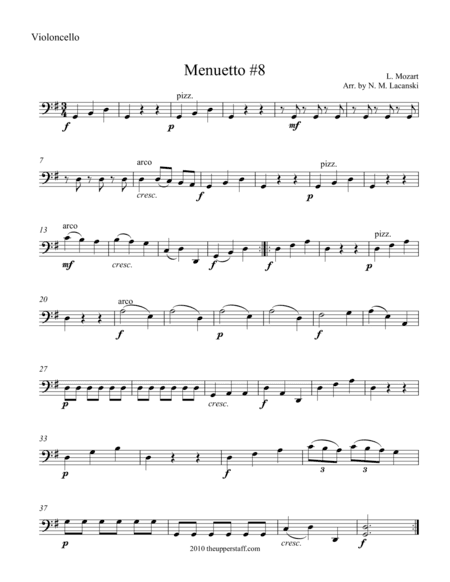Menuetto #8 (arr. Nick Lacanski)