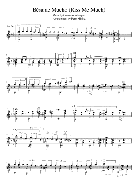Besame Mucho (Kiss Me Much) (arr. Peter Miklitz)