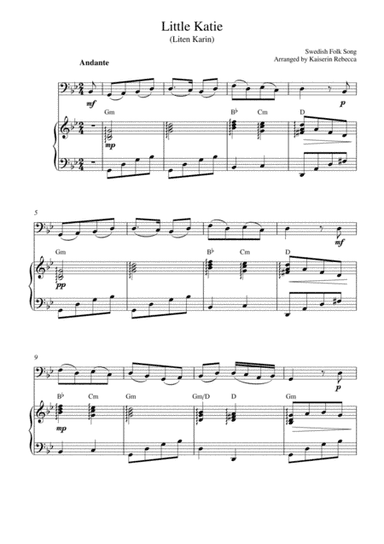 Little Katie  (Liten Karin) (arr. Kaiserin Rebecca)