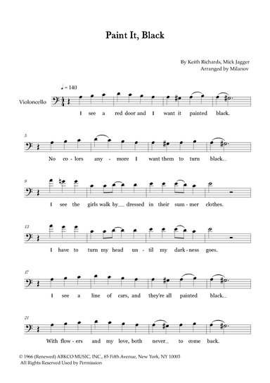 Paint It, Black (arr. Milanov)
