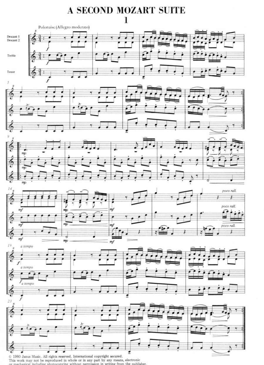 A Second Mozart Suite (arr. Chris Gordon)