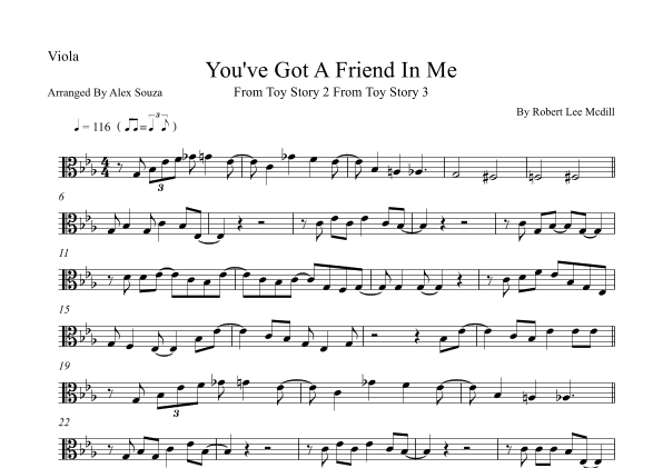 You've Got A Friend In Me (arr. Alex Souza)