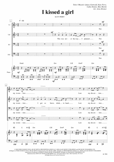 I Kissed A Girl (arr. Jetse Bremer)