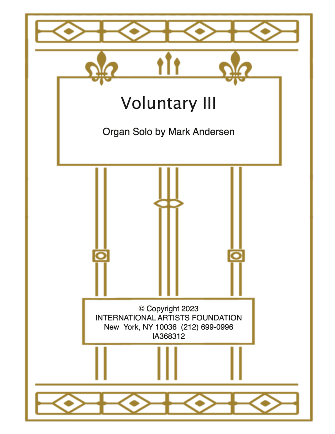Voluntary III for organ by Mark Andersen