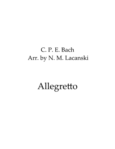Allegretto (arr. Nick M Lacanski)