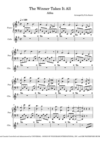 The Winner Takes It All (arr. E.A.Júnior)