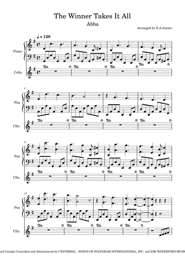 The Winner Takes It All (arr. E.A.Júnior)
