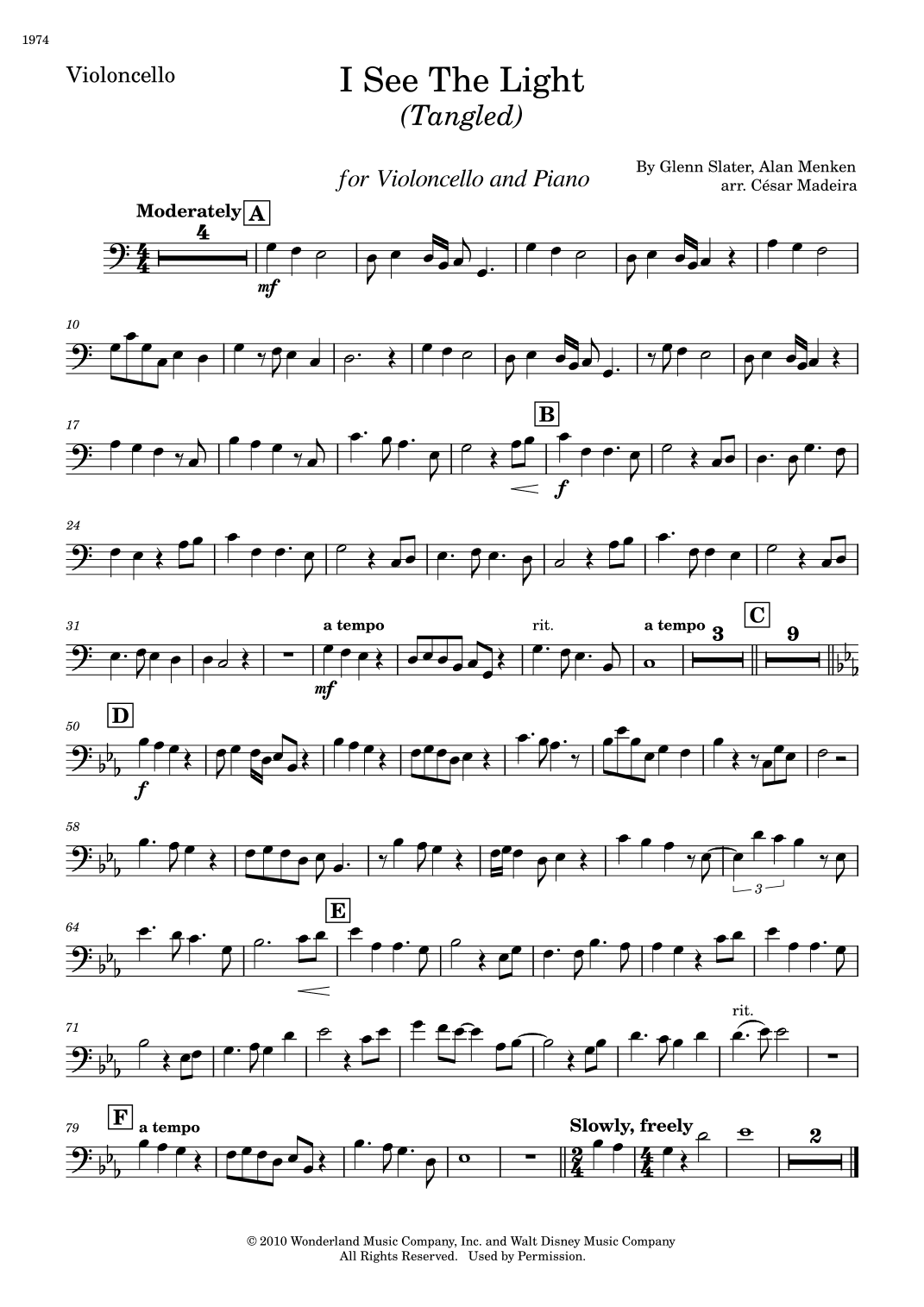 I See The Light (arr. César Madeira)