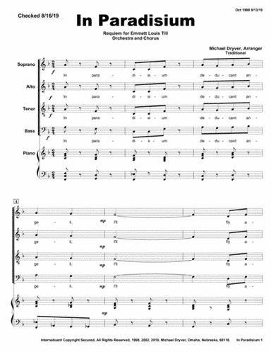 In Paradisium (from Requiem of Emmett Till movement No 15 of 16)