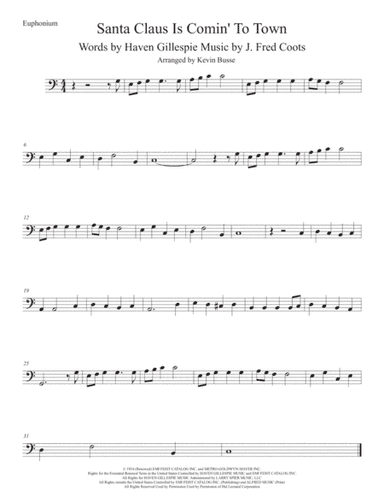 Santa Claus Is Comin' To Town (arr. Kevin Busse)