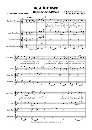 Tea For Two (arr. Jhonata Lino)