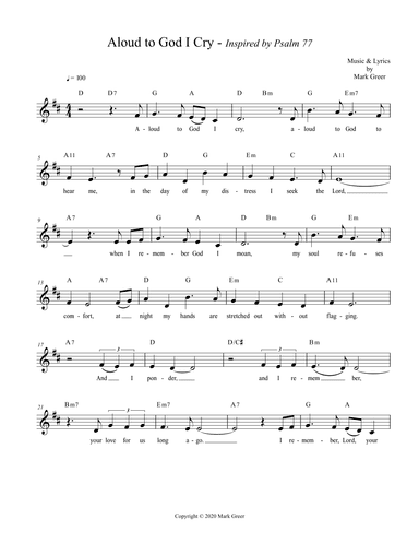 Aloud to God I Cry - Inspired by Psalm 77