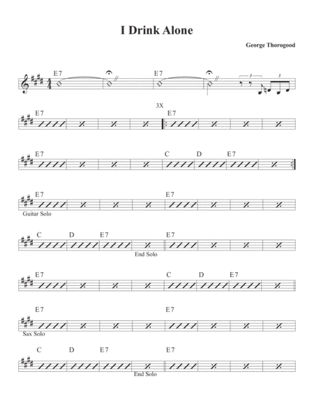 I Drink Alone (arr. David M Fagnant)