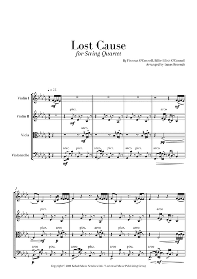 Lost Cause (arr. Lucas Rezende)